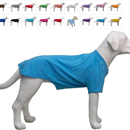 Lovelonglong Bulldog Clothes Dog Clothing Blank T-Shirt Tee Shirts for French Bulldog English Bulldog American Pit Bull Pugs 100% Cotton Skin Care Lake-Blue B-S