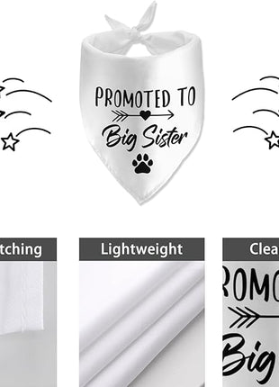 Big Sister Dog Bandana - Pregnancy Announcement Pet Scarf for Dog Lover Pregnancy Reveal Ideas