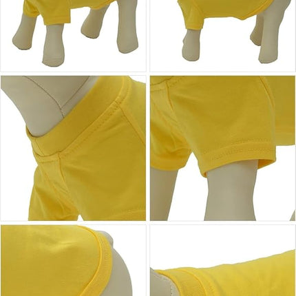 Lovelonglong Bulldog Clothes Dog Clothing Blank T-Shirt Tee Shirts for French Bulldog English Bulldog American Pit Bull Pugs 100% Cotton Skin Care Yellow B-L