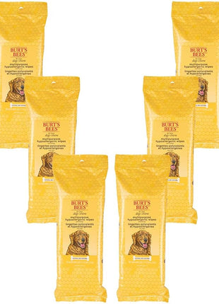 Burt's Bees for Pets Multipurpose Grooming Wipes - All-Purpose Cleaning & Grooming for Dogs - Cruelty-Free, 50 Count (6 Pack)