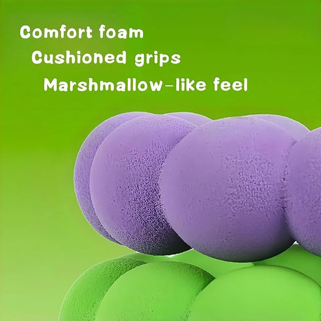 Hands Free Dog Leash Dual Handle, Wearable Leashes for Dog, Padded Waist Belts and Rotating Metal Clip,for Small Medium Large Dogs (18+ lbs) Walking Training Running (Purple Green, 6.5 FT)