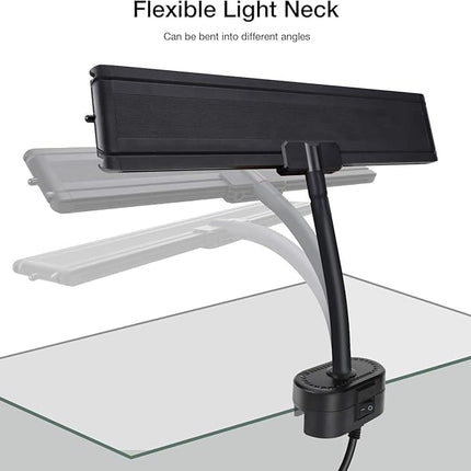 IREENUO Aquarium LED Light, Full Spectrum Fish Tank Clip on Light with Remote, Color Changing Lighting for Reef Coral Aquatic Plants and Fish Keeping (10W（11.8inch）)