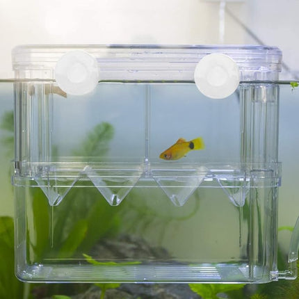 Senzeal Aquarium Fish Breeder Box Plastic Fish Isolation Breeding Box Hatching Incubator for Baby Shrimp Clownfish Guppy