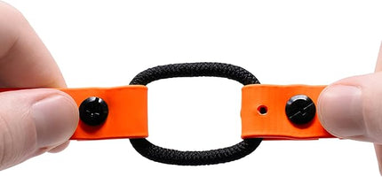 Educator Quick Snap Bungee Dog Collar, Biothane, Waterproof, Odorproof, Easy Connect and Disconnect Clasp and D Ring with Comfort Bungee Loop, Adjustable for Custom Fit, 3/4-Inch, Orange
