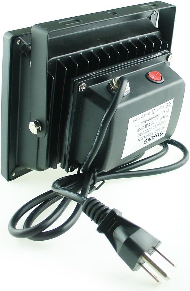 QUANS 110V 20W UV Ultra Violet High Power LED Light for Curing Glue Blacklight Fishing Aquarium with US Plug