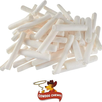 Cowdog Chews 5-6 Inches Rawhide Retriever Roll - Chewing Dog Treat, 100% Natural - Natural Grass Fed Livestock Sourced (50 Pack)