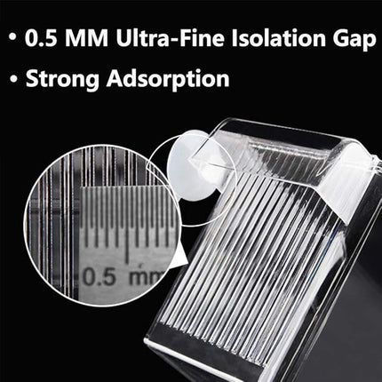 Tfwadmx Fish Breeding Box, 3 Rooms HD Aquarium Breeder Box with Suction Cups Hatchery Acrylic Fish Incubator Isolation with Artificial Plant for Guppy Hatchery