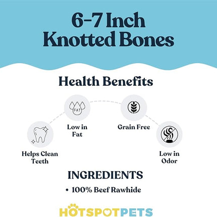 hotspot pets 10 Pack - 6-7 Inch Certified Facility Rawhide Dog Chews - from Grass Fed Brazilian Cows - Promotes Tooth Health and Good Behavior (10 Pack)