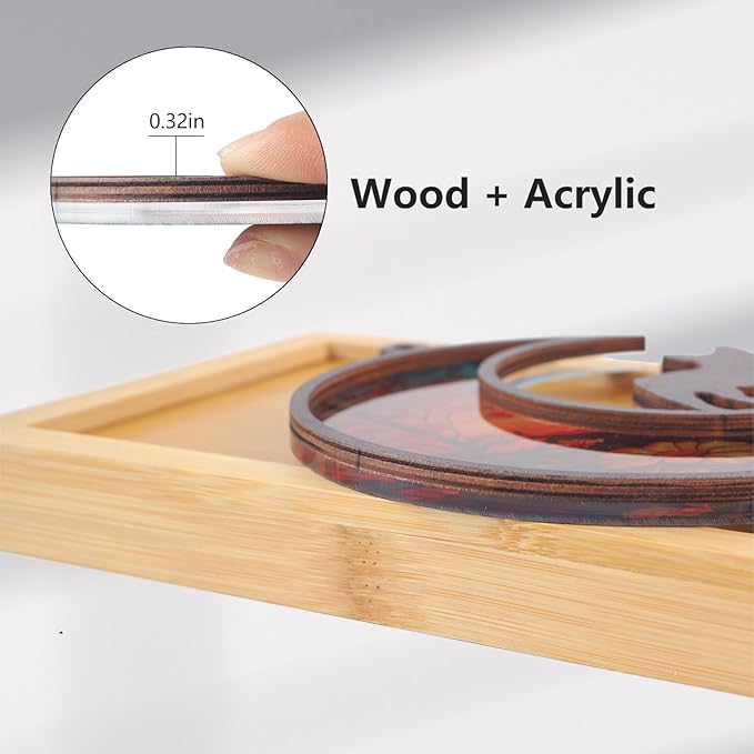 DIY French Bulldog Memorial Suncatcher with Sympathy Card, Dog Memorial Gifts for Loss of Dog,Dog Bereavement Gift,French Bulldog Ornament for Window Hanging (4-French Bulldog)