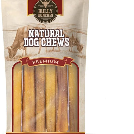 Bully Bunches Premium 6 Inch Standard Odor-Free Bully Sticks for Small to Medium Dogs & Puppies - Long Lasting Chews for Oral Care - All Natural, 100% Beef Dog Treats, Rawhide Free (10 Pk)