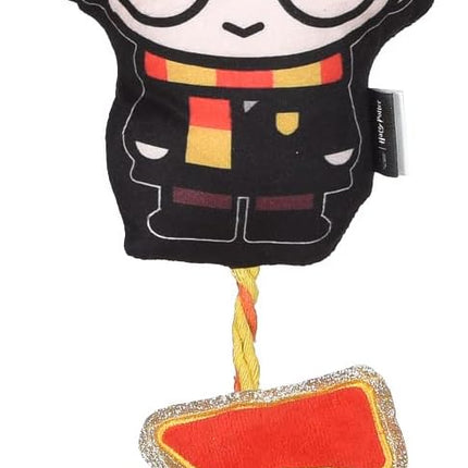 Harry Potter Cat Toy, Door Hanger with Catnip | Door Hanger Cat Toy with Harry Potter, Lightning Bolt, Glasses, and Hogwarts Invitation Plush with Catnip Components on Rope 22 Inch