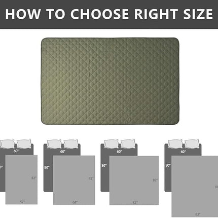 SPXTEX Dog Bed Cover Washable Pee Pads Dog Blankets for Puppy Large Dog Cat,Sofa Reversible Changing Pad Reusable 1 Piece（68"x82",Amy Green）