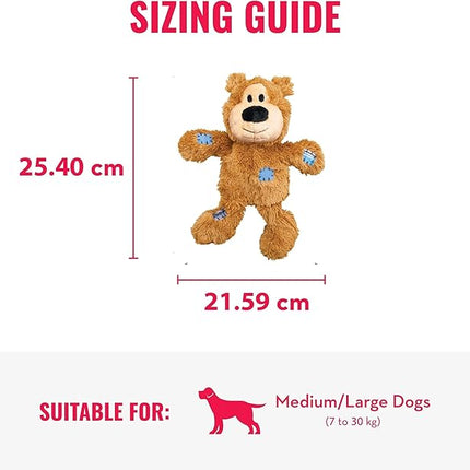 KONG Wild Knots Bears - Durable Dog Toys with Internal Knotted Ropes and Minimal Stuffing for Less Mess (Assorted Colors) (Medium/Large)