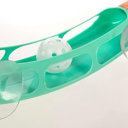 SmartyKat Track Tipper Ball Track Cat Toy w/Suction Cup, Works on Floors & Windows - Blue, One Size