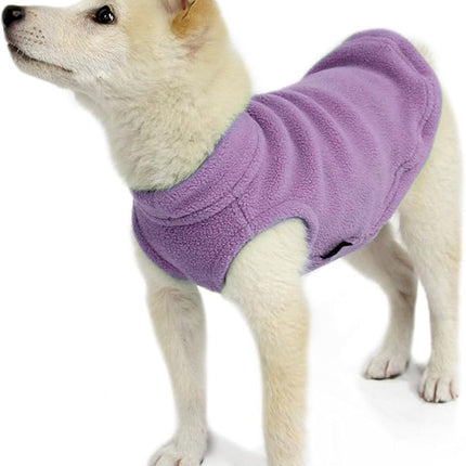 Gooby Stretch Fleece Vest Dog Sweater - Lavender, X-Small - Warm Pullover Super Stretchy Fleece Dog Jacket for Small to Large Dogs