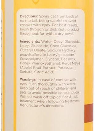 Burt's Bees for Pets Waterless Cat Grooming Spray with Shea Butter and Honey, 99.3% Natural Origin Formulas, Dry Shampoo, Kitten Supplies, 10oz
