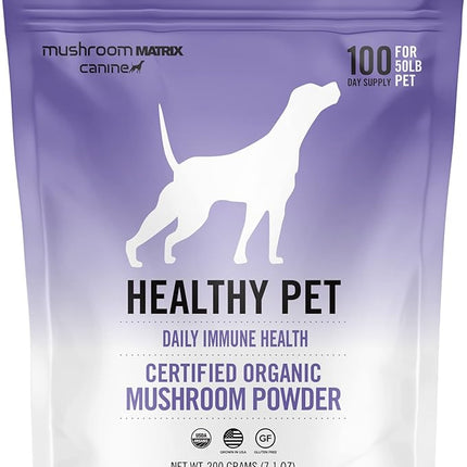 Om Mushroom Matrix Healthy Pet Mushroom Supplement, Supports Daily Functional Immune Support for Dogs & Cats, 200 Grams, 7.1 oz