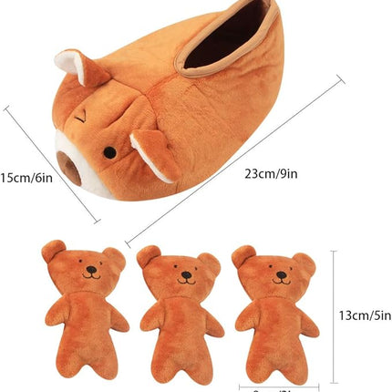 IFOYO Hide and Seek Plush Dog Toy Squeaky Bear Interactive Puppy Toys, Durable Enrichment Toys for Mental Stimulation and Anxiety Relief