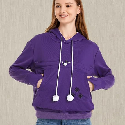 LINYUCHEN Cat Dog Pouch Hoodie Large Pet Pouch Sweatshirt Puppy Kitten Holder Carrier Pullover Shirt Unisex Hoodies