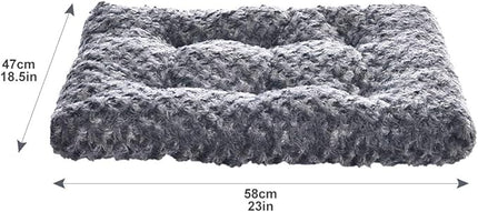 Amazon Basics Cat and Dog Bed and Crate Pad, Machine Washable, Indoor, 23 x 18 x 2.5 inches, Gray