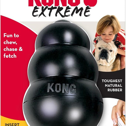 KONG Extreme Dog Toy - Fetch & Chew Toy - Treat-Filling Capabilities & Erratic Bounce for Extended Play Time Most Durable Natural Rubber Material - for Power Chewers - for X-Large Dogs