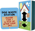 Dispense-Art™ Collection Dog House - Custom UV Printed Design on Rust-Proof Aluminum Starter Dog Waste Station/roll Bag System - Includes 400 Waste Bags & 10x12 Sign