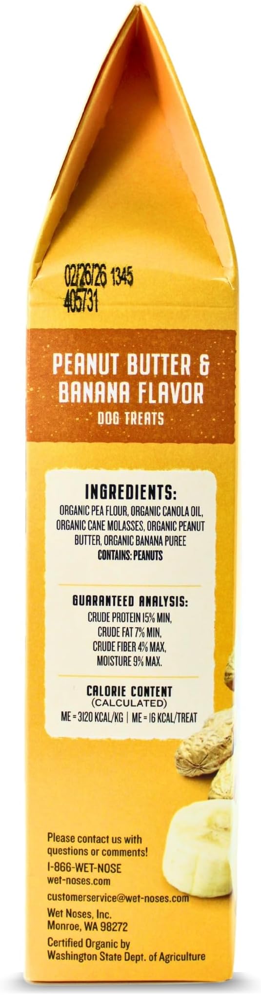 Grain-Free Organic Crunchy Dog Treats – for All Pet Sizes, Breeds – All-Natural Treat – 100% Human-Grade – Delicious Snacks for Dogs – 14 Oz, Grain Free - Peanut Butter Banana, 2 X 14oz Box