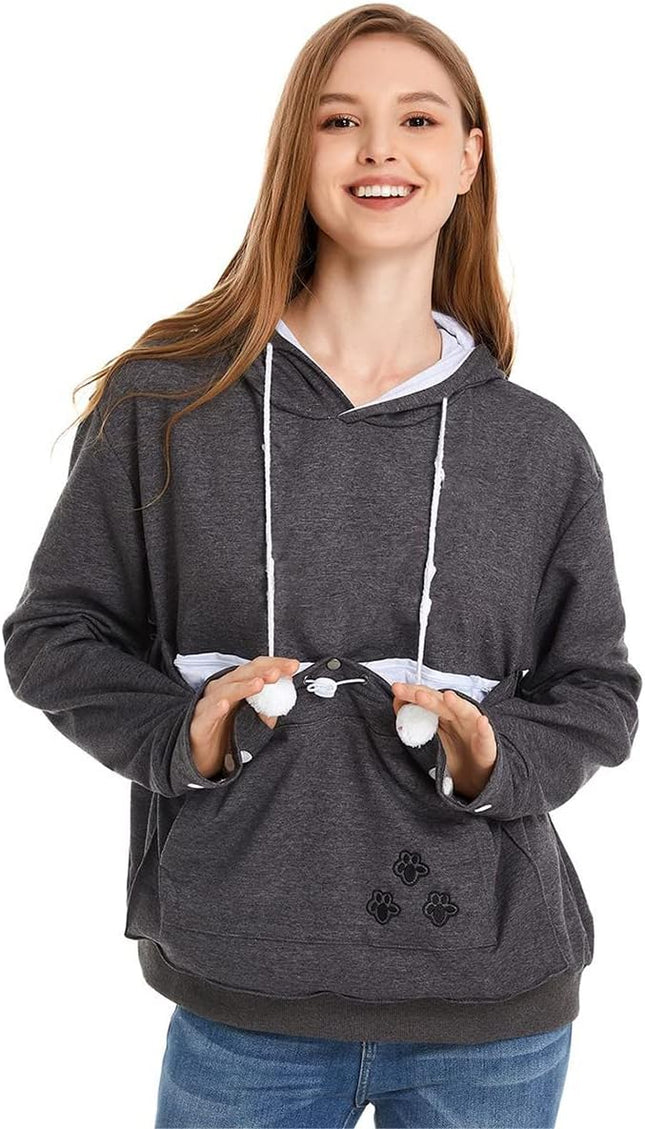 LINYUCHEN Cat Dog Pouch Hoodie Large Pet Pouch Sweatshirt Puppy Kitten Holder Carrier Pullover Shirt Unisex Hoodies