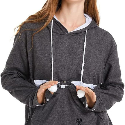 LINYUCHEN Cat Dog Pouch Hoodie Large Pet Pouch Sweatshirt Puppy Kitten Holder Carrier Pullover Shirt Unisex Hoodies
