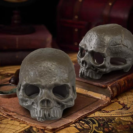 Carefree Fish Aquarium Ceramic Skull Decoration Fish Tank Head Skeleton Aquarium Decorative Cave Landscape Pet Reptile House