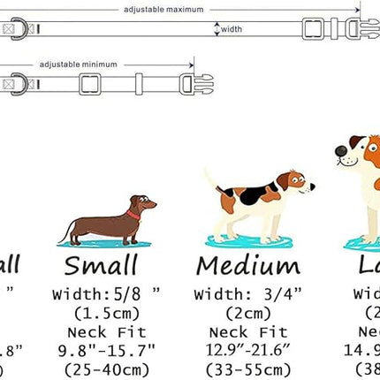 Dog Collar with Bohemia Floral Tribal Geometric Patterns - Soft Ethnic Style Collar Adjustable for Small Medium Large Dogs (Pink Rose, S)