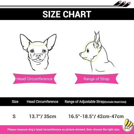 LESYPET Dog Helmet for Small Dog, Pet Hat for Puppy Cat with Ear Holes Safety Cap Adjustable Strap Head Protection for Outdoor Biking Riding Walking, Pink Small