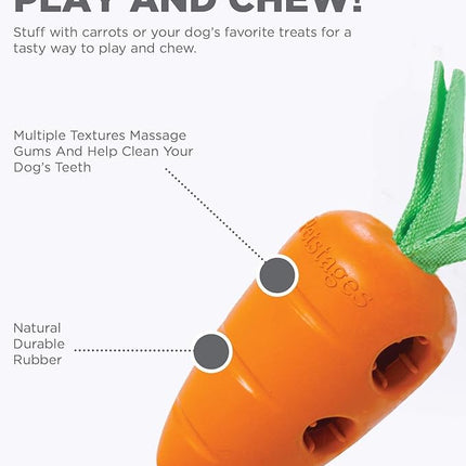 Petstages Carrot Stuffer Treat-Dispensing Interactive Dog Toy