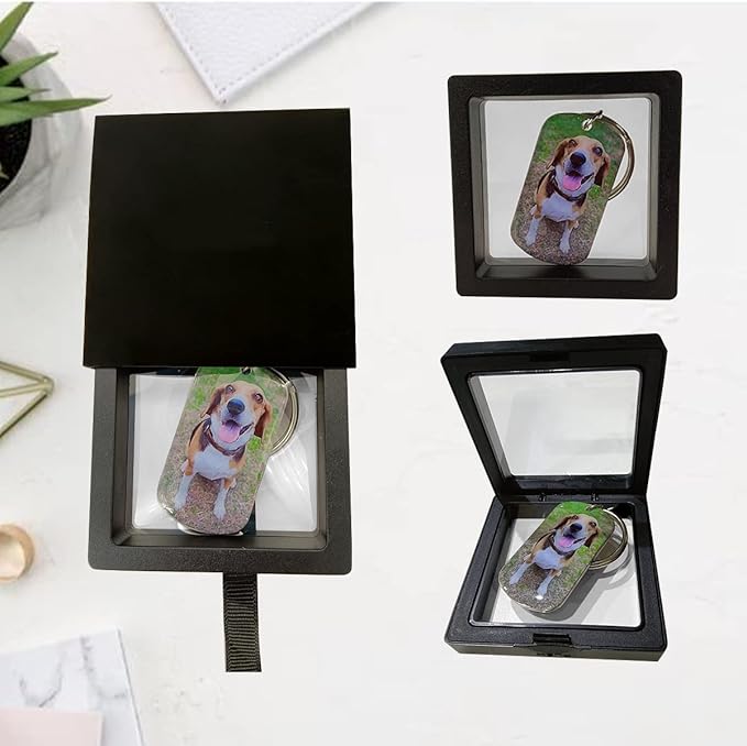 Funnylife Personalized Pet Memorial Keychain for Cats Stainless Steel Custom Cat Photo Keychain Pet Memory Keepsake Loss of Cat Sympathy Gifts