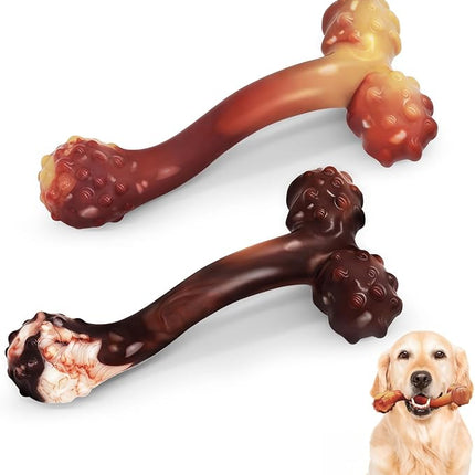 WinTour Indestructible Dog Bones for Aggressive Chewers, Tough Dog Toys for Aggressive Chewers, Durable Chew Toys for Medium & Large Breed, Heavy Duty, Strong & Indestructible Bones for Super Chewers