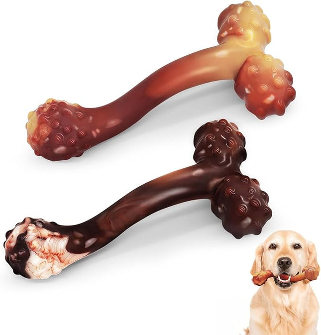 WinTour Indestructible Dog Bones for Aggressive Chewers, Tough Dog Toys for Aggressive Chewers, Durable Chew Toys for Medium & Large Breed, Heavy Duty, Strong & Indestructible Bones for Super Chewers