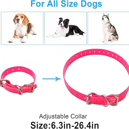 Dog Collar Strap for Most of Electronic Training Shock Collar Receivers-Adjustable Durable Waterproof Odorless 3/4 Inch Collar Replacement for Barking Fence-Pet TPU Collar Strap