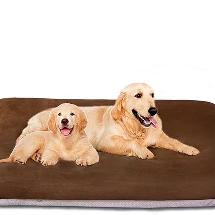 Magic Dog Super Soft Extra Large Dog Bed, 47 Inches Orthopedic Foam Dog Beds for XL Dogs, Jumbo Pet Bed with Anti Slip Bottom, Dog Sleeping Mattress with Removable and Washable Cover, Dark Brown
