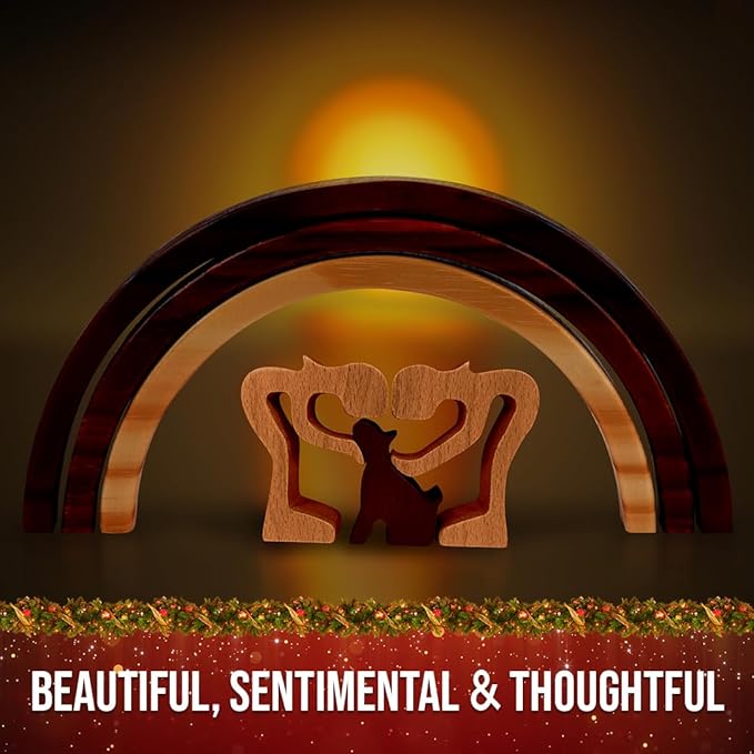 Capti Rainbow Bridge Dog Memorial Gifts, Cat Memorial Gifts - I'll Meet You at The Rainbow Bridge - Pet Loss Gifts, Bereavement, Sympathy Keepsake Dog Mom, Dog Dad for Loss of Pet (Dog and Two Moms)