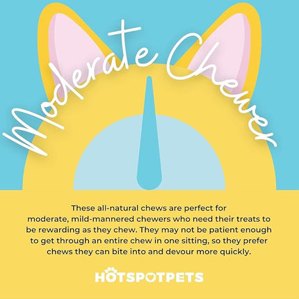 hotspot pets 8-9 Inch Large Rawhide Dog Chew Bones - Made from Grass Fed Cows - Great for Dental & Oral Care for Aggressive Chewers Large Dogs