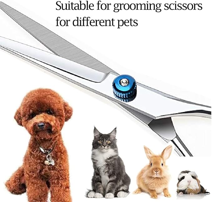 Dog Grooming Scissors,Pet Hair Scissors with Safety Round Tips Heavy Duty Titanium Stainless Steel Professional Dogs Cats Pets Grooming Shears