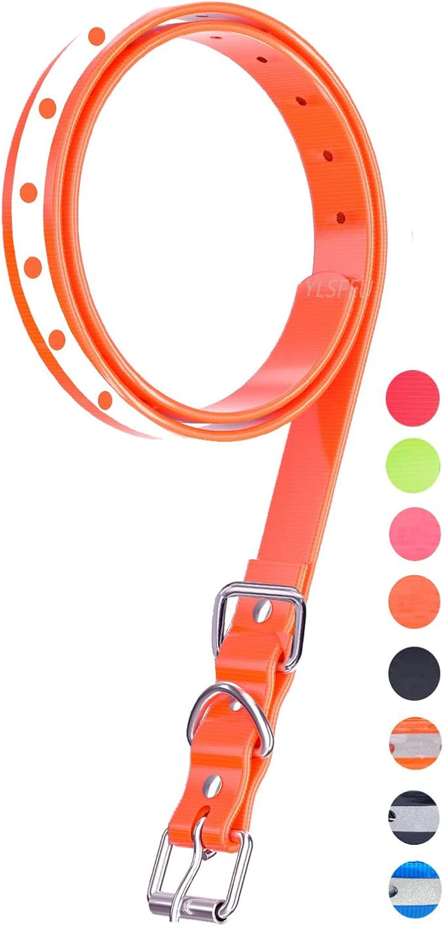 Dog Collar Strap for Most of Electronic Training Shock Collar Receivers-Adjustable Durable Waterproof Odorless 3/4 Inch Collar Replacement for Barking Fence-Pet TPU Collar Strap