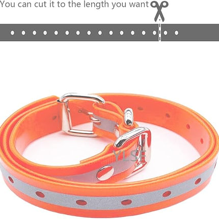 Dog Collar Strap for Most of Electronic Training Shock Collar Receivers-Adjustable Durable Waterproof Odorless 3/4 Inch Collar Replacement for Barking Fence-Pet TPU Collar Strap