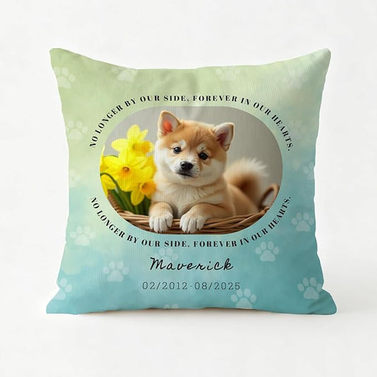 Personalized Pet Memorial Throw Pillow with Photo, Custom Pet Memorial Gifts for Dogs Cats, Loss of Dog Sympathy Gift Dog Bereavement Remembrance Picture Pillow
