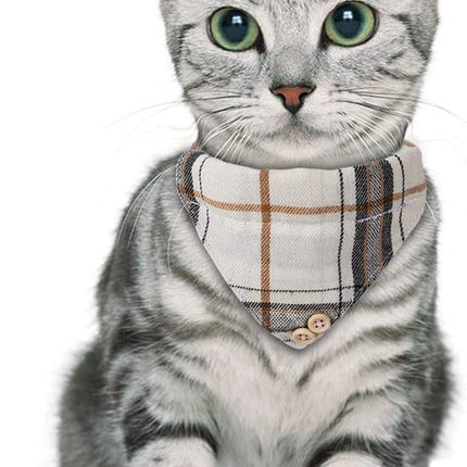 Faleela Breakaway Cat Collar with Bells - 2 Pack Cat Collar with Bells, Cat Collars with Bandana, Accessories for Pet Collars, Adjustable for Cats and Small Dogs