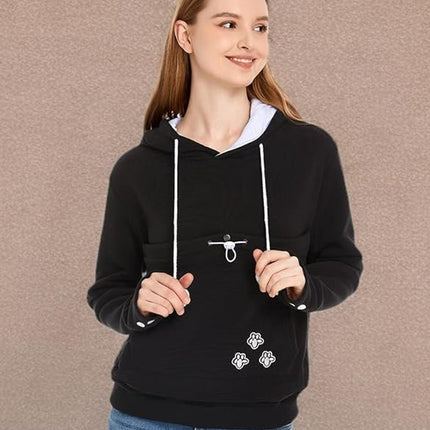 LINYUCHEN Cat Dog Pouch Hoodie Large Pet Pouch Sweatshirt Puppy Kitten Holder Carrier Pullover Shirt Unisex Hoodies