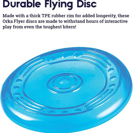 Petstages Orka Flyer Royal Blue Flying Disc Dog Fetch Toy