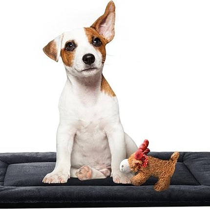 Dog Beds Crate Pad for Medium Dogs Fit Dog Crates,Washable & Anti-Slip Kennel Pad for Dogs Cozy Sleeping Mat,Dark Gray 30inch