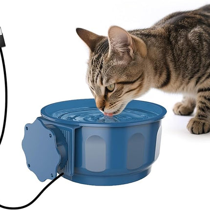 NAMSAN Small Heat Pet Bowl for Cats Rabbits Indoor, 0.6L Heated Water Bowl, Water & Food Thermal-Bowl for Dog Cage, Hanging Kennel Dish, USB Cable, Self-Assembly