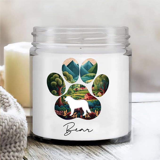 Dog Memorial Gifts Scented Candle - Dog Memorial Gifts for Loss of Dog, Pet Loss Gifts and Loss of Dog Sympathy Bereavement Gifts - Pet Memorial Candle for Pet Owners